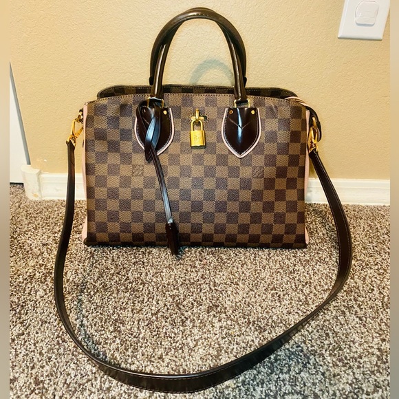 LOUIS VUITTON Normandy Damier Ebene Shoulder Bag Brown